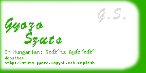 gyozo szuts business card